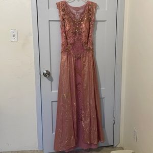 Pink beaded gown